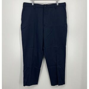 Cintas Uniform Pants Men's Size 40x30 Navy Blue 100% Cotton Durable Press